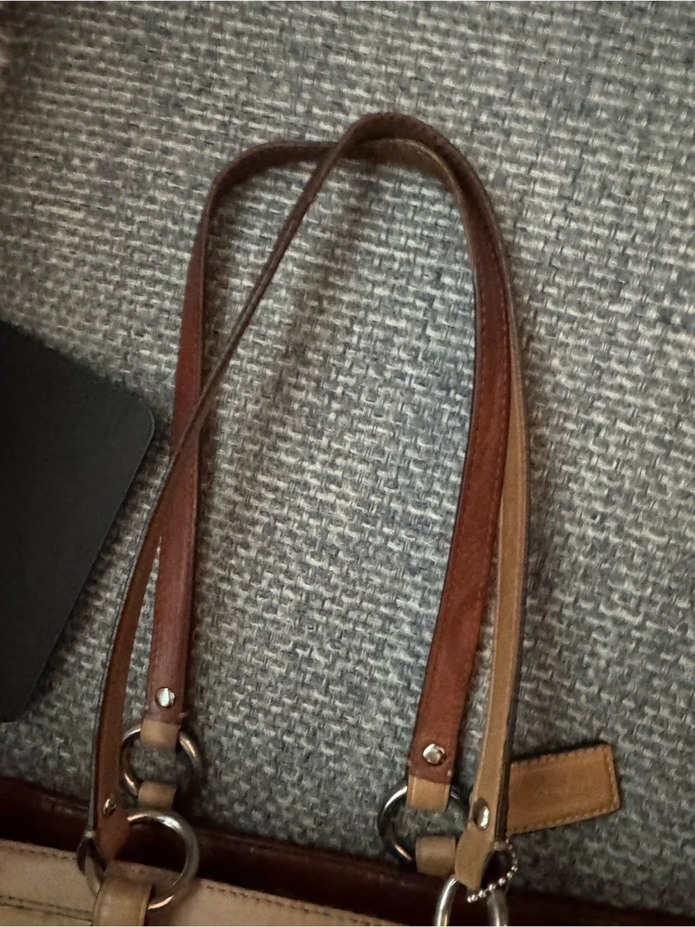 Coach Leatherware Leather F11524 Cognac Glove-Tanned Leather Shoulder ZipTop Bag